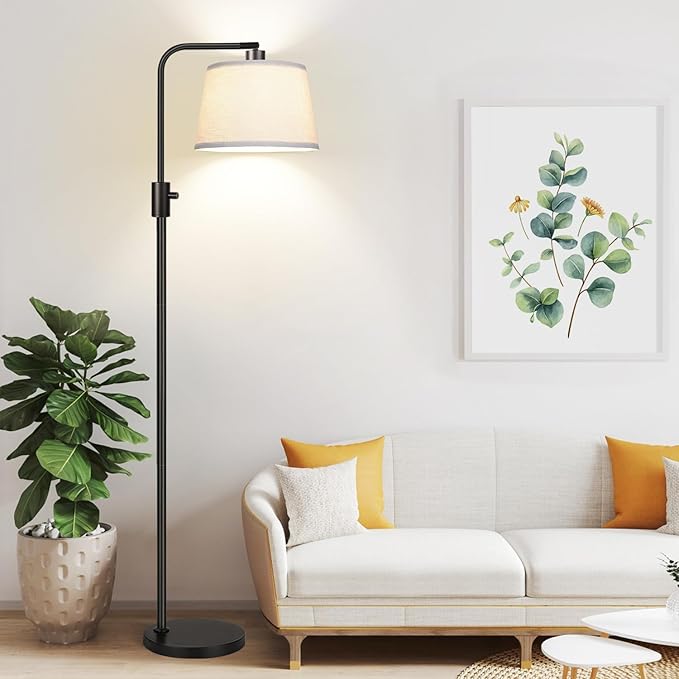 LED Floor Lamp with Adjustable Brightness and Various Shade Options
