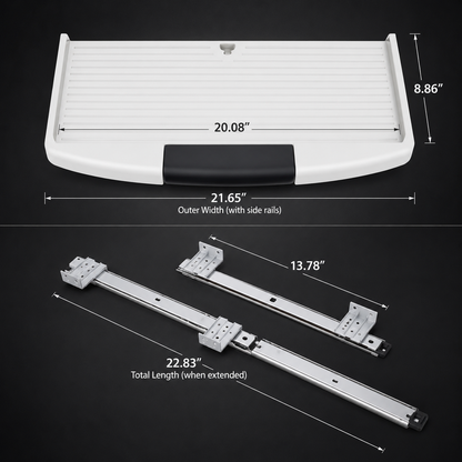 Pull-Out Keyboard Drawer for Under-Desk Installation