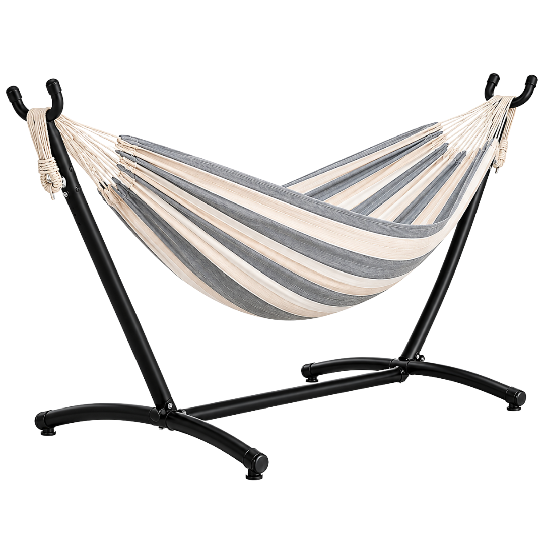 Steel Stand Double Hammock – 450 lb Capacity for Outdoor Use