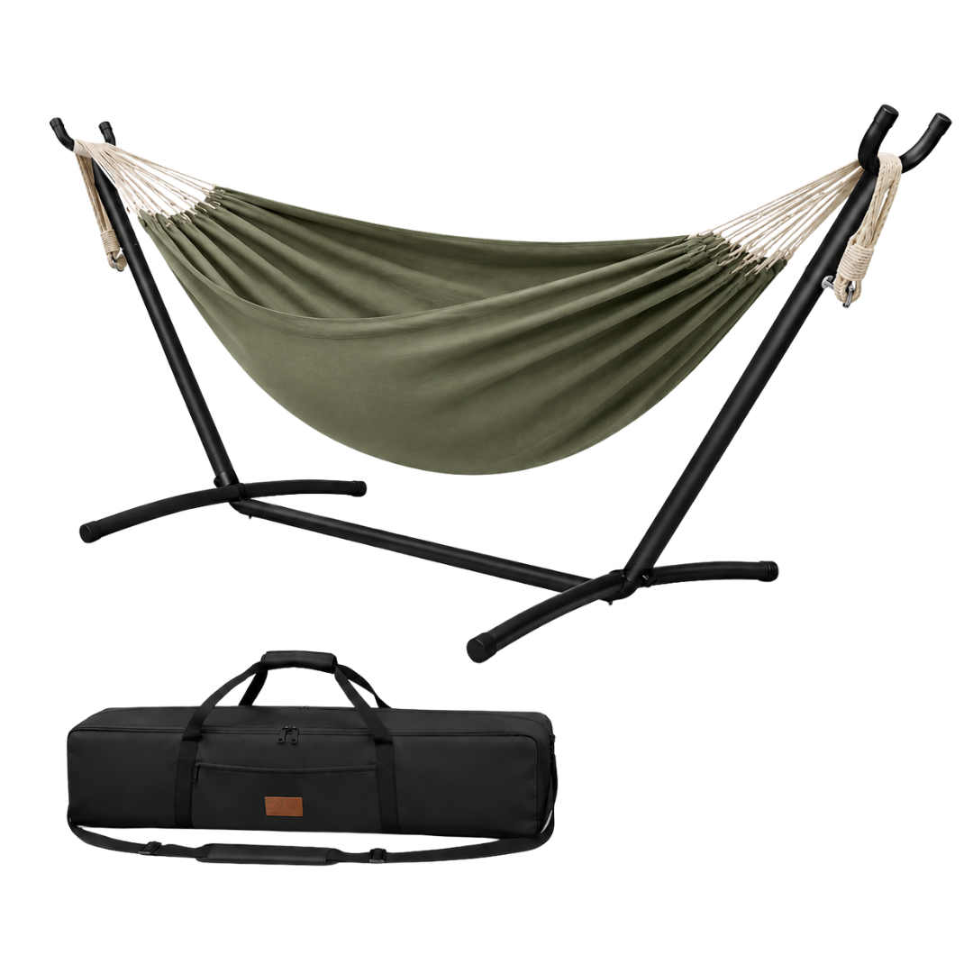 Hammock with Steel Frame – 500 lb Weight Limit and Storage Bag