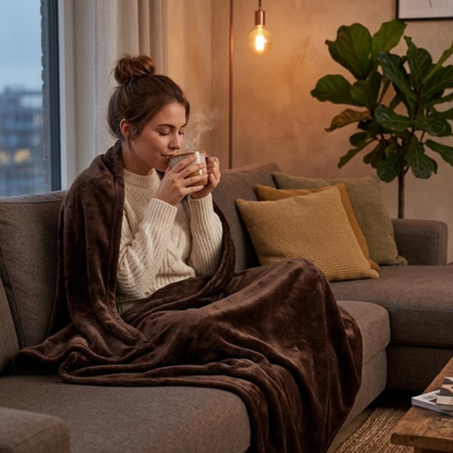 All-Season Breathable Blanket - Double-Sided Flannel Fleece