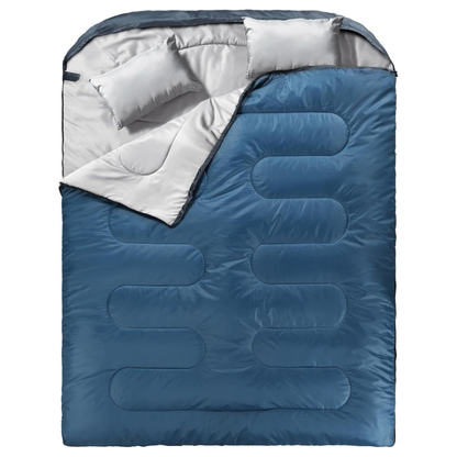 Adult Double Sleeping Bag with Two Pillows and Compression Bag