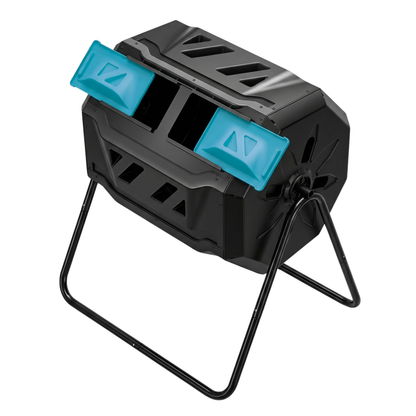 160L Octagonal Rotating Compost Tumbler with Dual Chambers