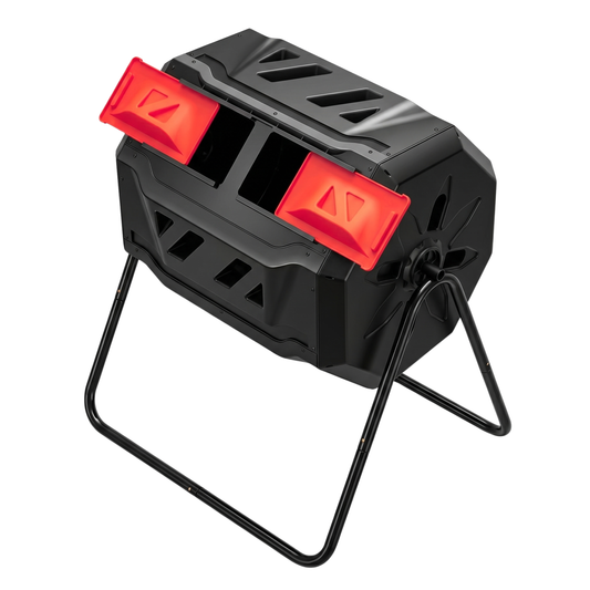 160L Octagonal Rotating Compost Tumbler with Dual Chambers