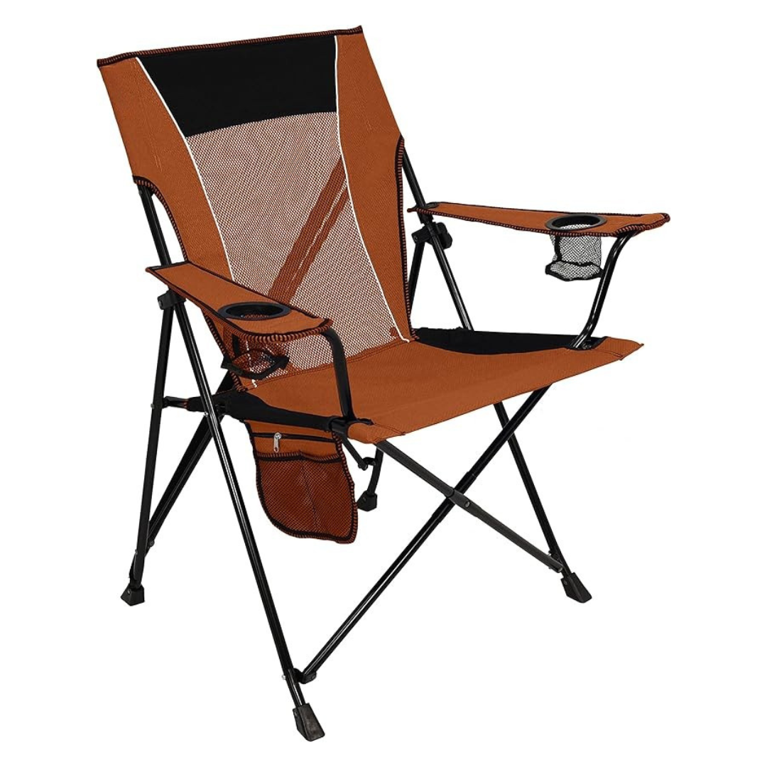 Folding Camping Chair with Dual Lock, Cup Holders, and Carry Bag