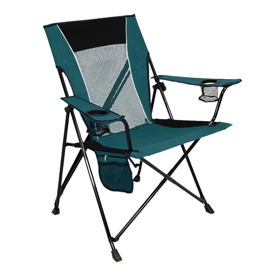 Folding Camping Chair with Dual Lock, Cup Holders, and Carry Bag