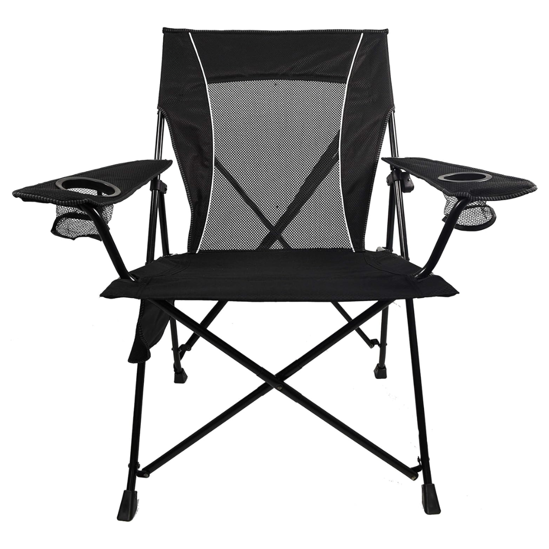 Folding Camping Chair with Dual Lock, Cup Holders, and Carry Bag