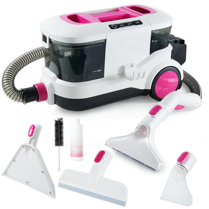 Portable Carpet and Upholstery Cleaner with Dual Tanks, 800W Power