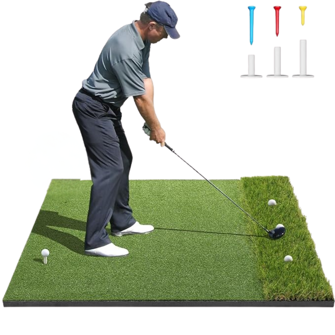 60x48 Inch Golf Practice Mat for Indoor and Outdoor Dual-Turf Training