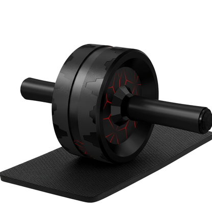 Ab Roller with Dual Wheels, Steel Core, and Included Knee Pad