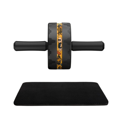 Ab Roller with Dual Wheels, Steel Core, and Included Knee Pad
