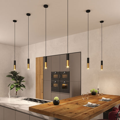 Sleek Adjustable Brass Pendant Light for Custom Lighting