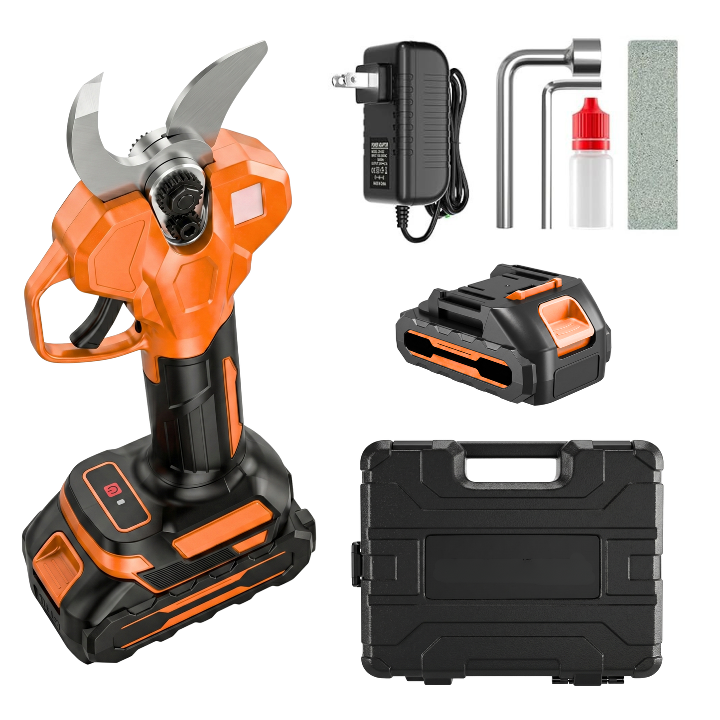 Cordless Electric Pruning Shears with Brushless Motor and Dual 21V Batteries