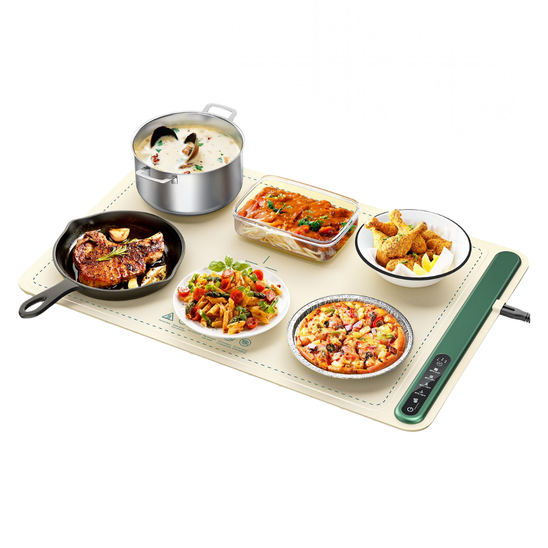 Food Warming Tray with Timer Control and 4 Temperature Settings
