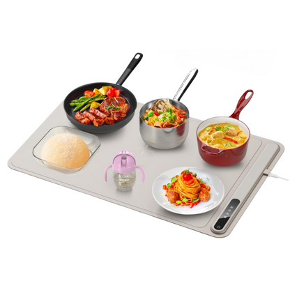 Touch-Controlled Electric Food Warmer with Portable Storage