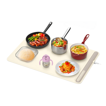 Touch-Controlled Electric Food Warmer with Portable Storage
