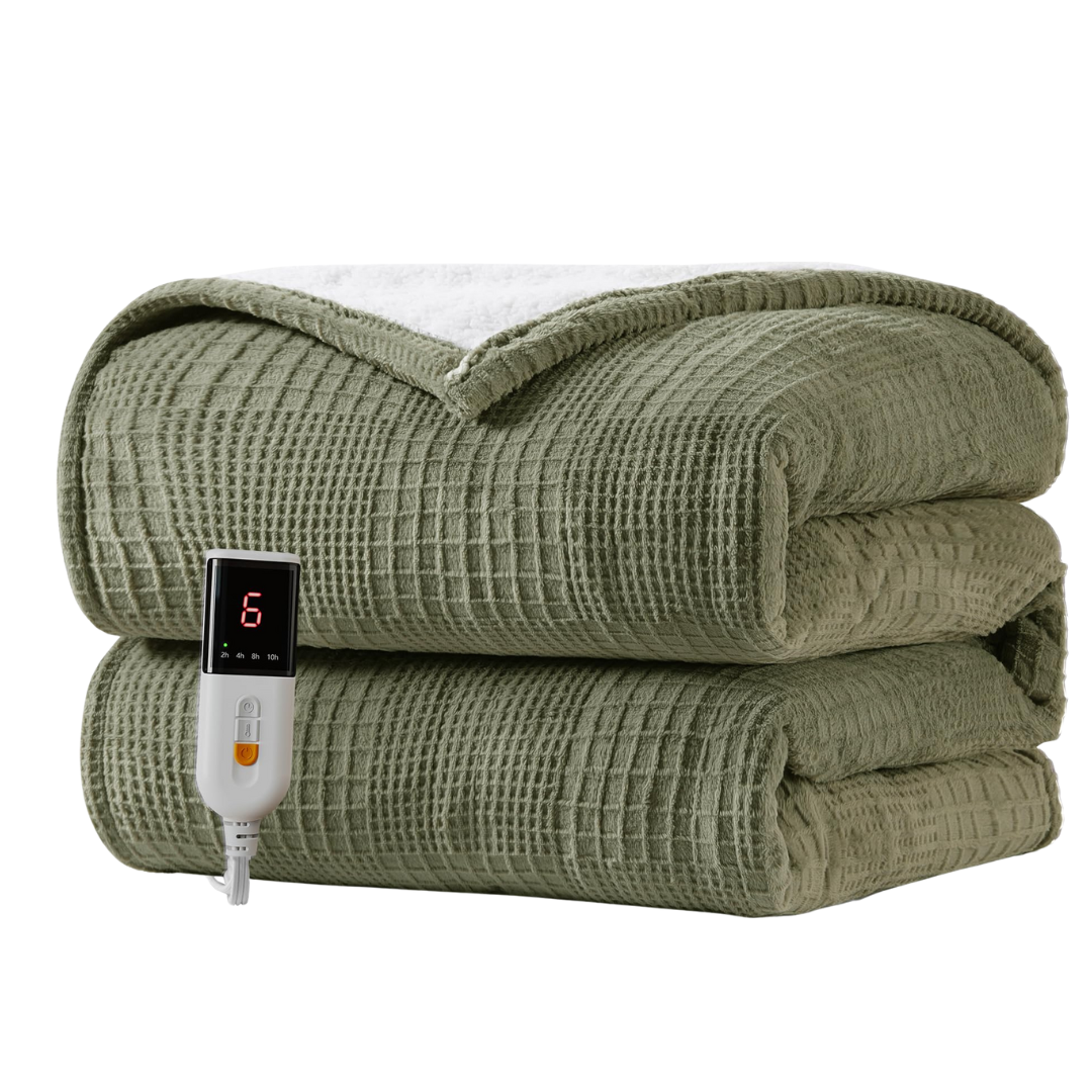 Adjustable Electric Blanket with Timer and Variable Heat Settings