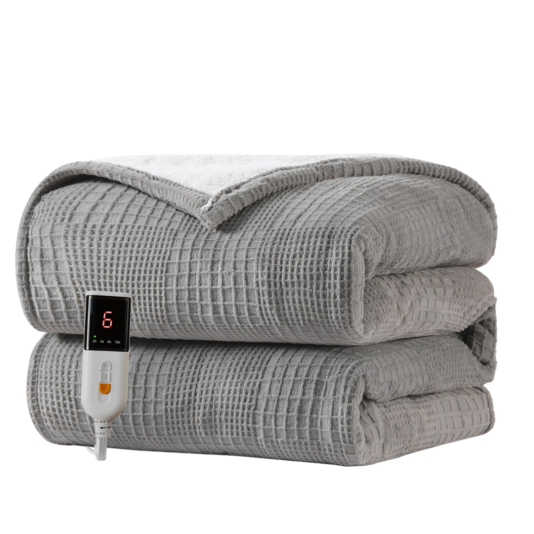 Adjustable Electric Blanket with Timer and Variable Heat Settings