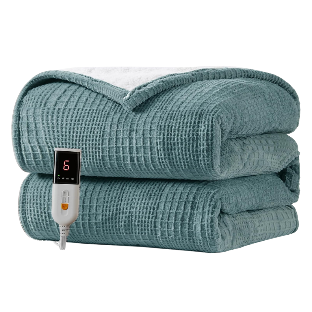 Adjustable Electric Blanket with Timer and Variable Heat Settings