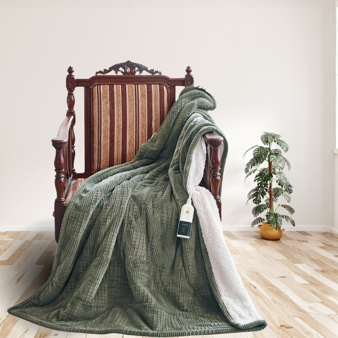 Adjustable Electric Blanket with Timer and Variable Heat Settings