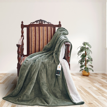 Adjustable Electric Blanket with Timer and Variable Heat Settings