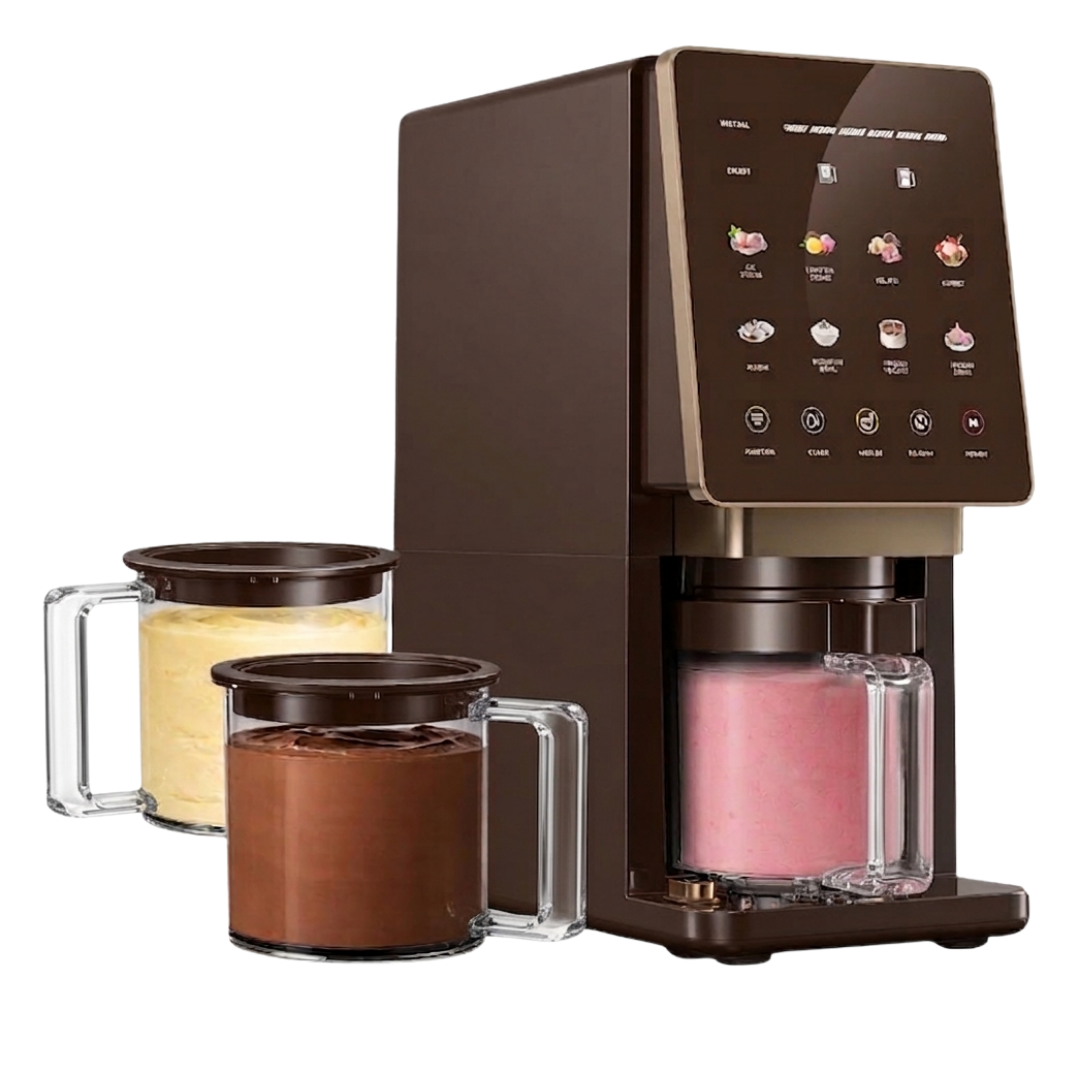Touch Control Electric Ice Cream Machine for 3 Pints – 10 Settings