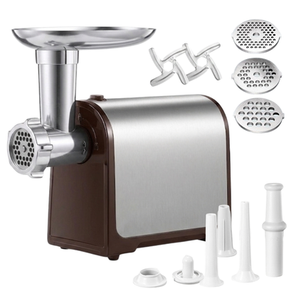 Meat Grinder Electric Set with Blades, Plates, and Sausage Attachments