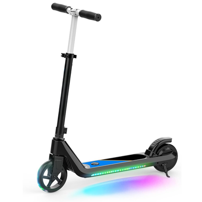 Kids Electric Scooter 6-10 Years Old with LED Wheels and Speed Adjustment