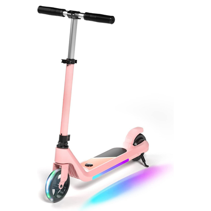Kids Electric Scooter 6-10 Years Old with LED Wheels and Speed Adjustment