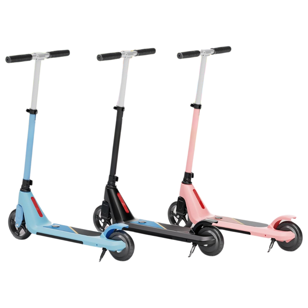 Kids Electric Scooter 6-10 Years Old with LED Wheels and Speed Adjustment