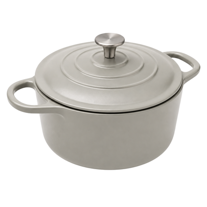7-Quart Round Cooking Pot with Lid - Enameled Cast Iron Dutch Oven