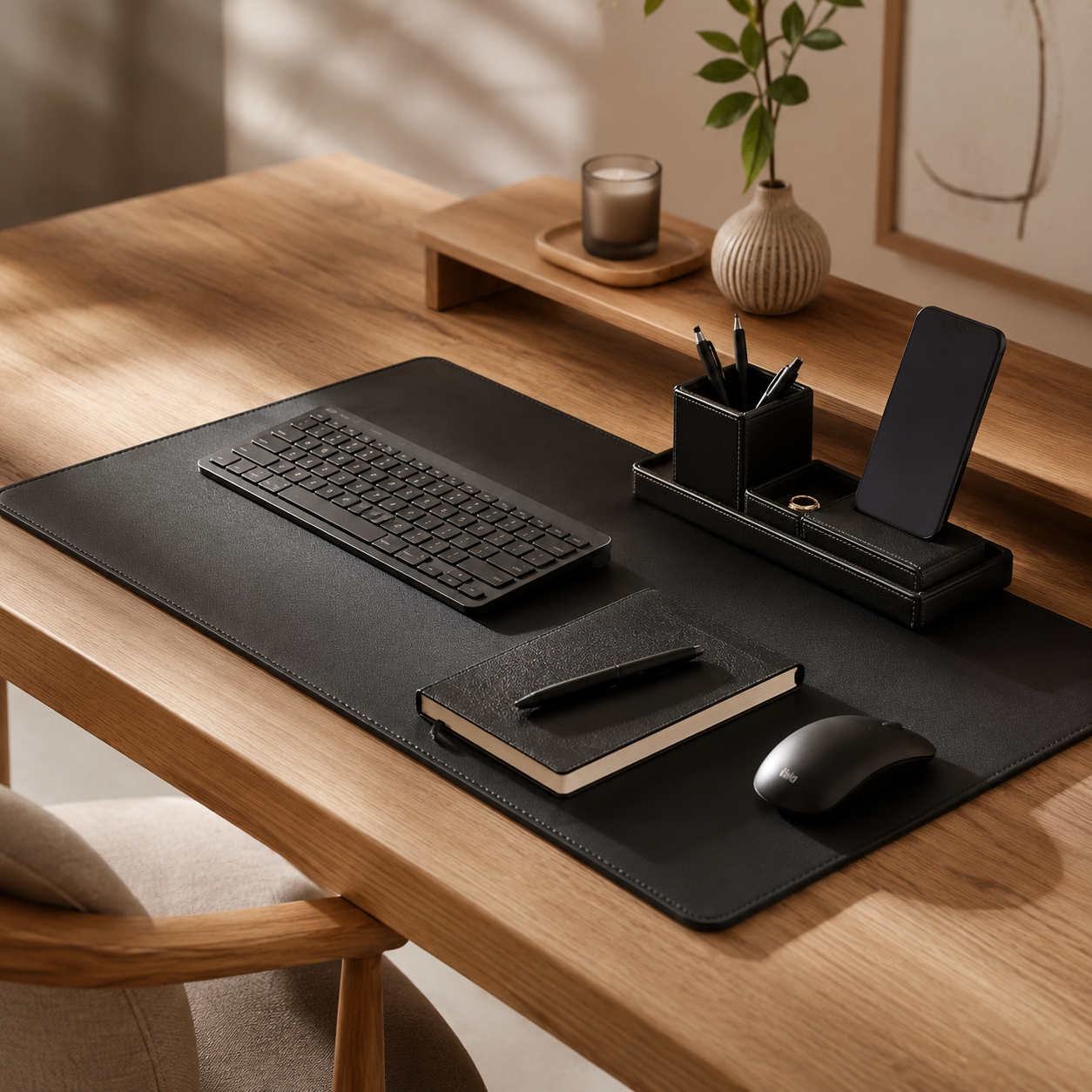Simple Leather Workspace Mat for Desks