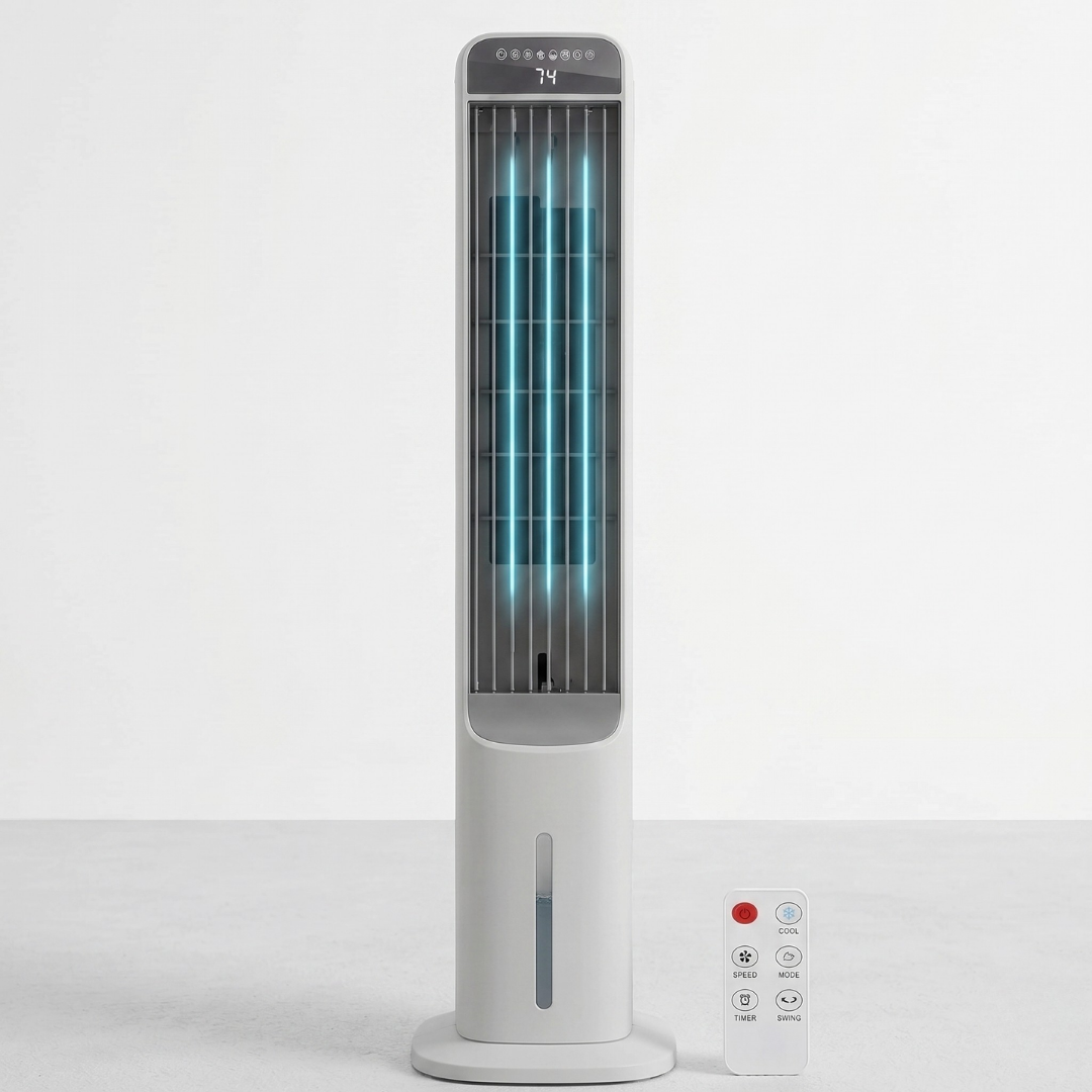 Tower Fan with 3 Speed Settings and 4 Cooling Modes