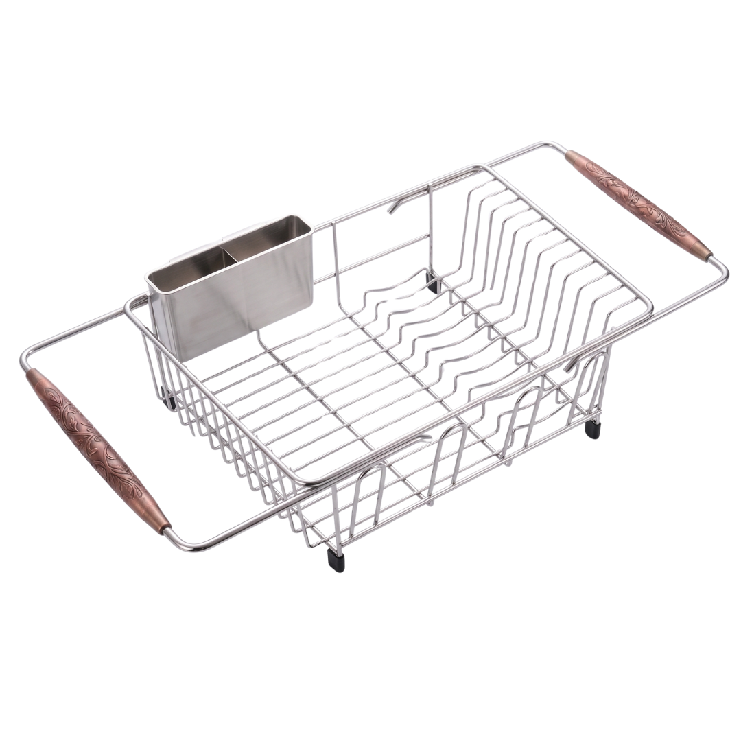 Adjustable Stainless Steel Dish Drainer for Kitchen Sink