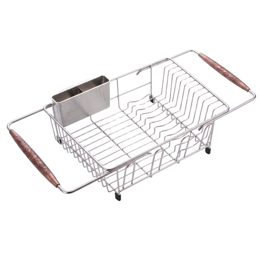 Adjustable Stainless Steel Dish Drainer for Kitchen Sink