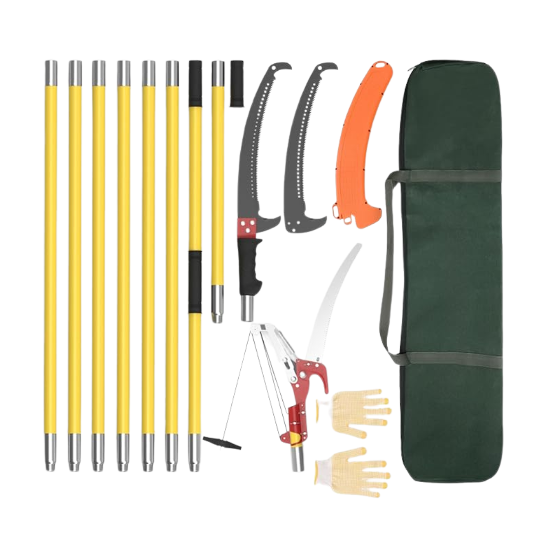 Adjustable Tree Pruner and Saw for Trimming Elevated Branches