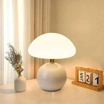 Elegant Glass Dome Lamp with Adjustable Lighting