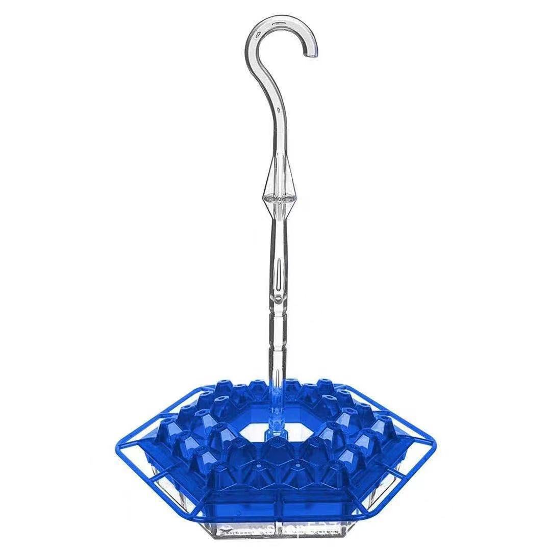 Colorful Hummingbird Feeder with Nectar Reservoir and Pest Shield