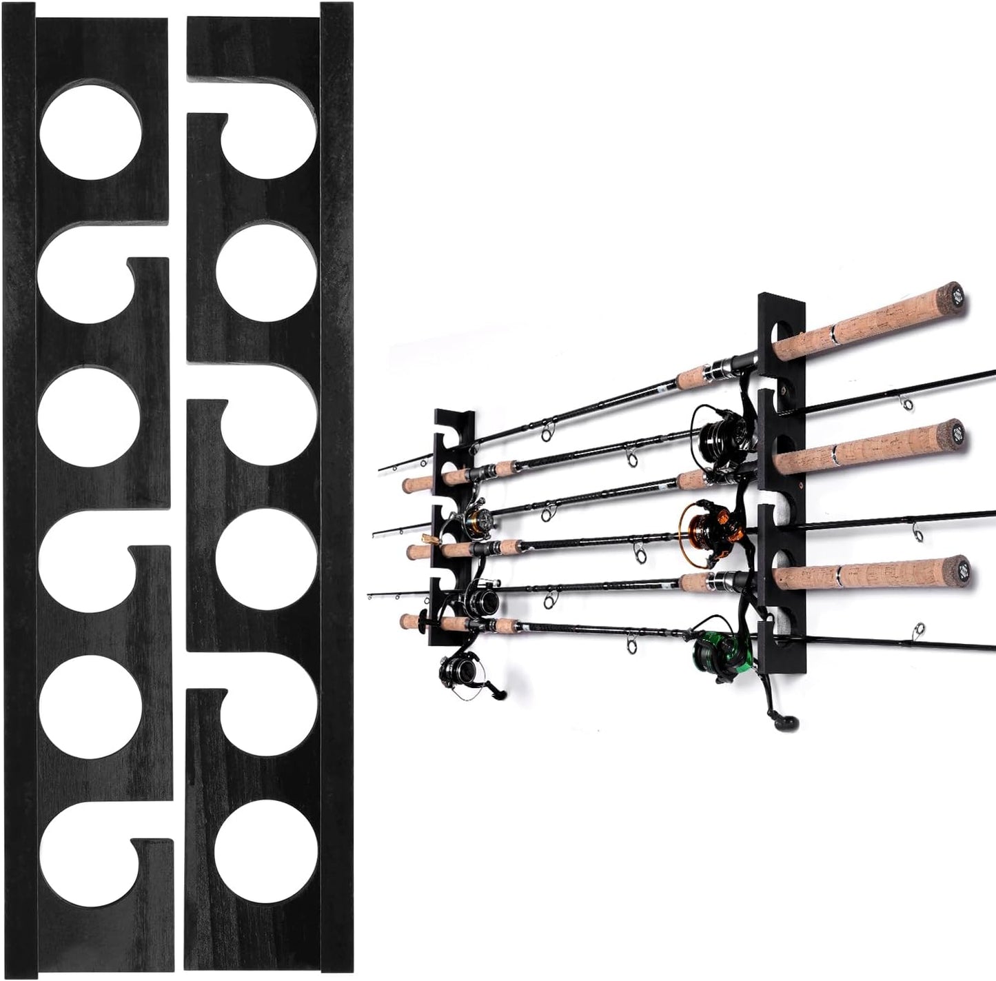 Wall or Ceiling Holder for Fishing Rods - Garage Storage Rack