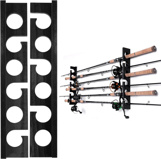 Wall or Ceiling Holder for Fishing Rods - Garage Storage Rack
