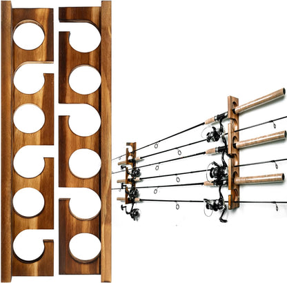 Wall or Ceiling Holder for Fishing Rods - Garage Storage Rack
