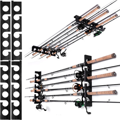 Wall or Ceiling Holder for Fishing Rods - Garage Storage Rack