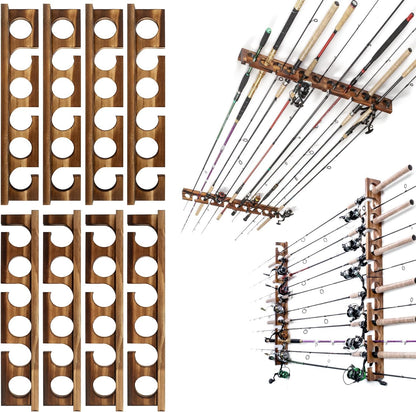 Wall or Ceiling Holder for Fishing Rods - Garage Storage Rack