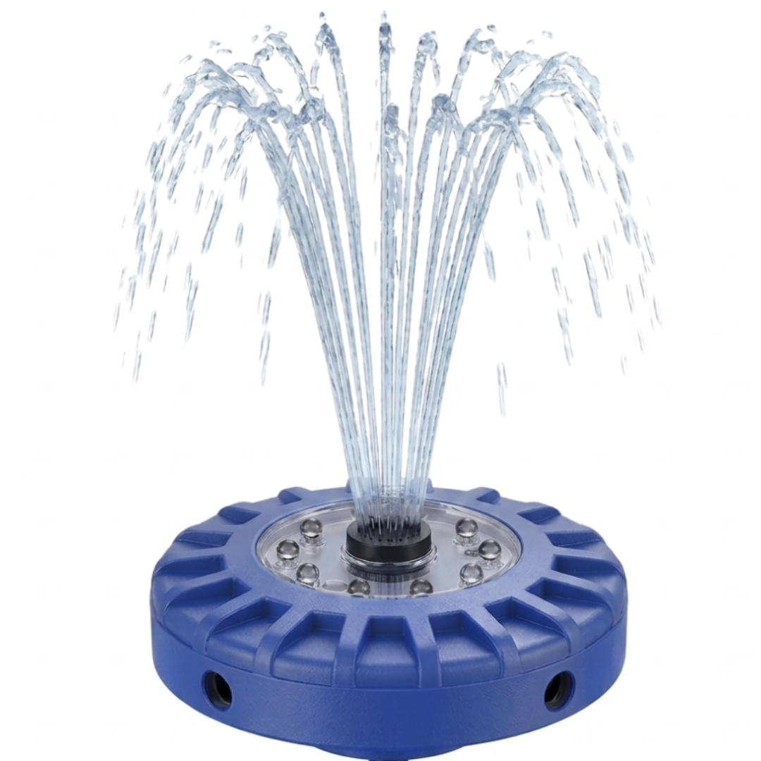Rechargeable Water Pump for Floating Pool Fountain with LED Lighting