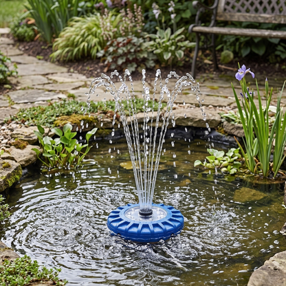 Rechargeable Water Pump for Floating Pool Fountain with LED Lighting