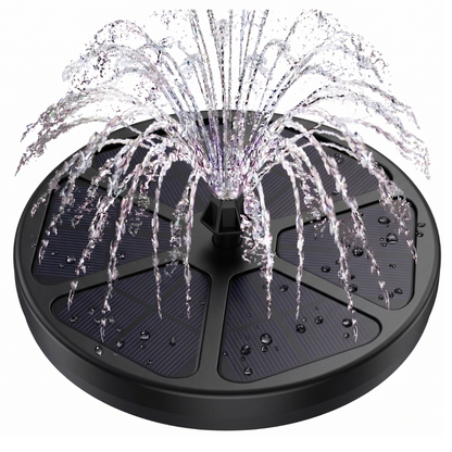 Solar-Powered Floating Fountain for Bird Bath with 8 Water Spray Designs