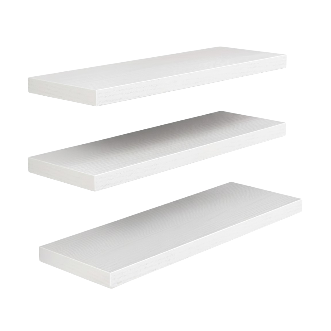 Set of 3 Wooden Floating Shelves for Home Storage Solutions