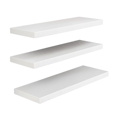 Set of 3 Wooden Floating Shelves for Home Storage Solutions
