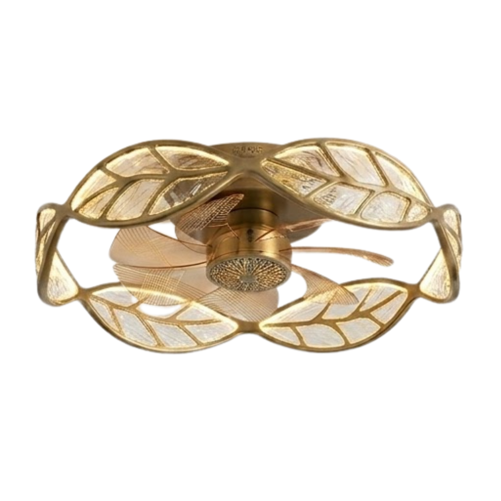 Ceiling Fan with 7 Blades and Built-in LED Light – Flush Mount Design
