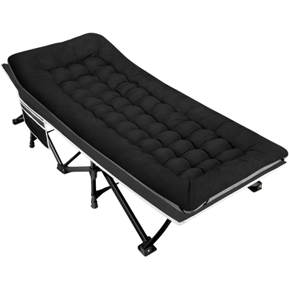 Camping Cot with 600 lbs Capacity and 28-Inch Wide Mattress, Foldable